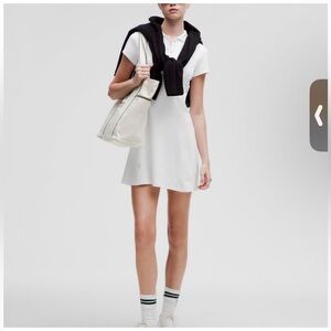 Lululemon Short Sleeve Polo Dress - White - size 0